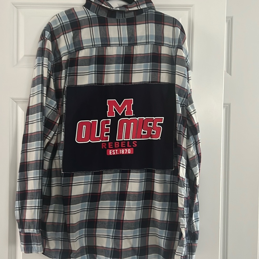 Custom Ole Miss flannel shirt XXL